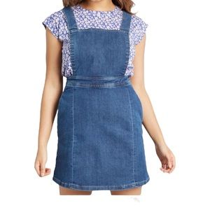 ModCloth Blue Denim Overall Dress